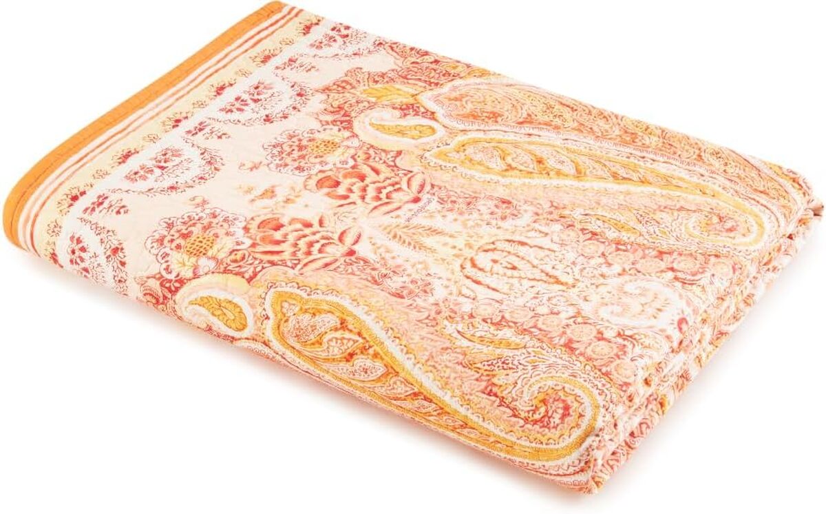 Test du couvre-lit Bassetti Mergellina 100% coton orange 240 x 255 cm
