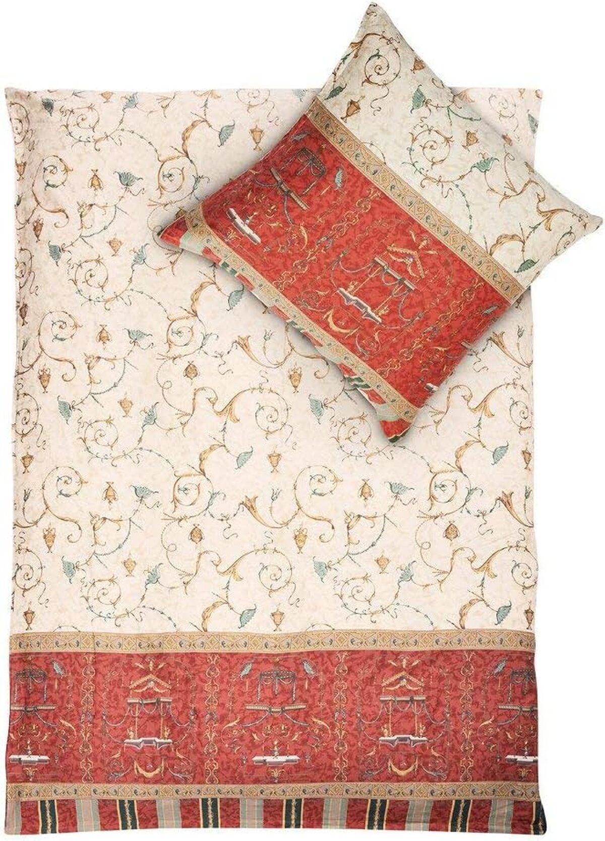 Test parure de lit Bassetti Oplontis V8 satin rouge