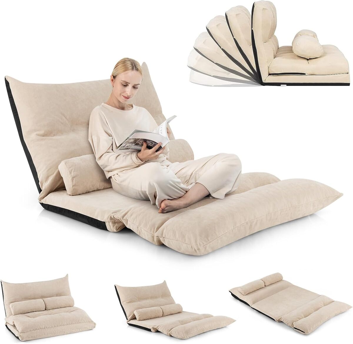 Avis sur la chauffeuse pliable Relax4Life en velours glacé
