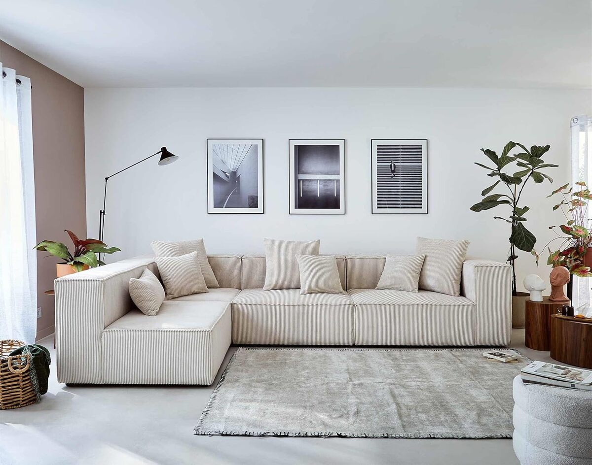 Avis : canapé modulable Lisa Design Colombine en velours côtelé