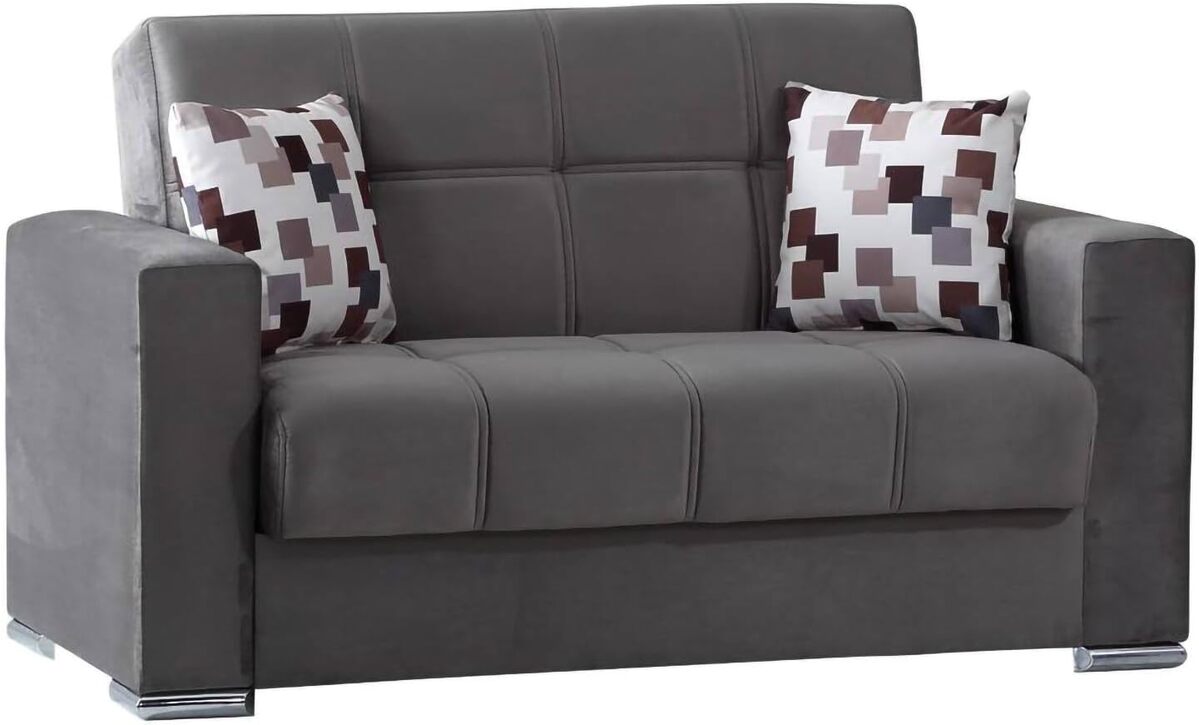 Test : canapé Dmora 2 places gris avec ouverture clic-clac