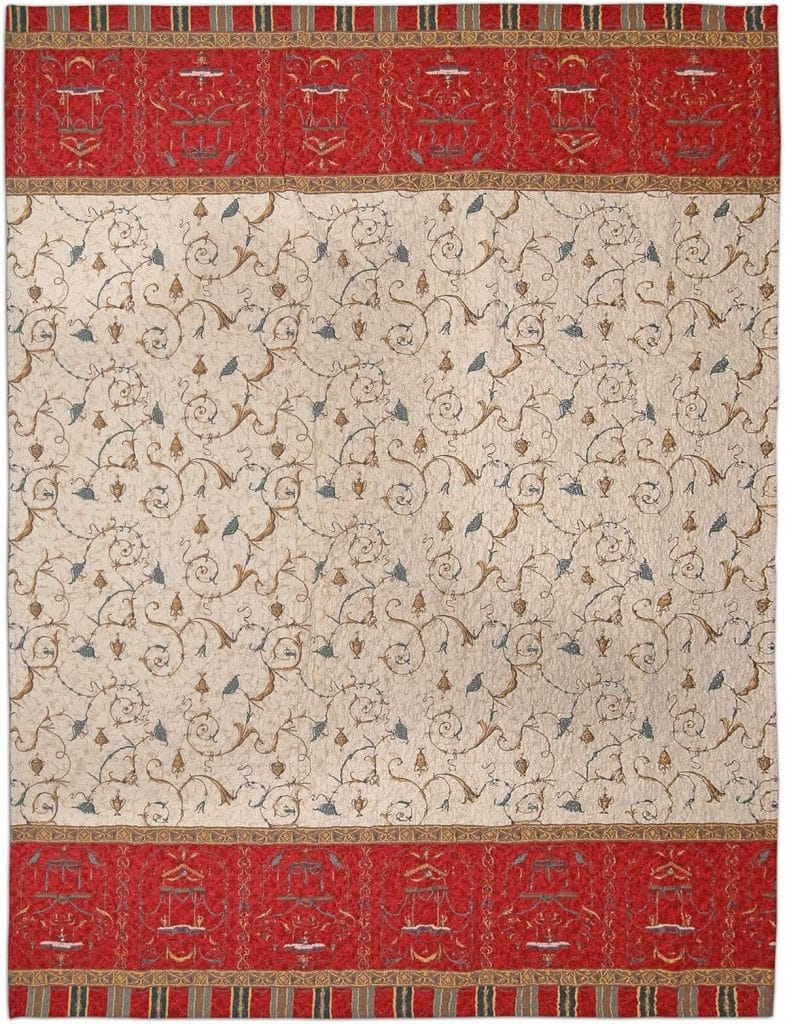 Test du couvre-lit Bassetti en coton rouge