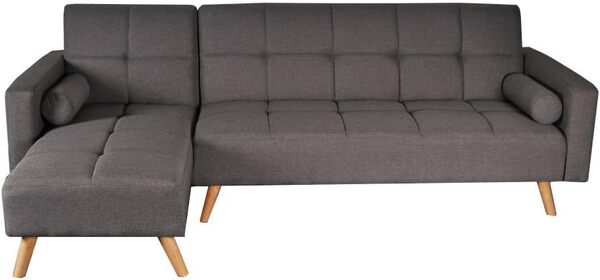 WEBER INDUSTRIES Canapé d'angle Convertible Gauche Asgard/Gris