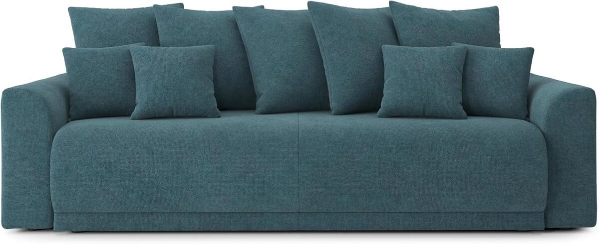 Test : canapé convertible Baïta Nova 3 places bleu paon
