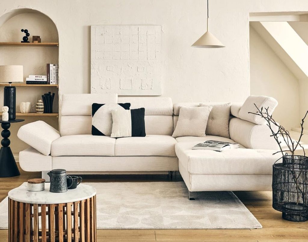 Test : canapé d'angle convertible Bestmobilier Lisbona 5 places en velours