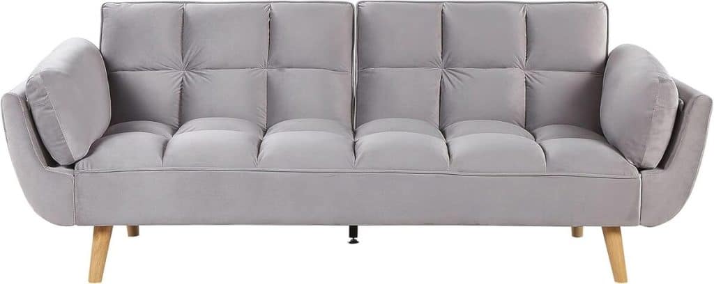 Test canapé-lit Velours Gris Clair Scandinave 3 places