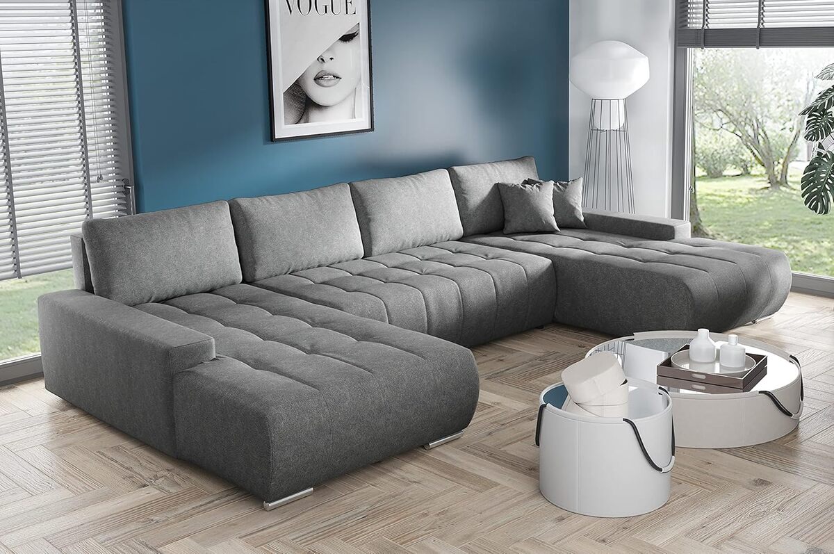 Test du canapé d'angle Beluti : design et praticité en gris foncé