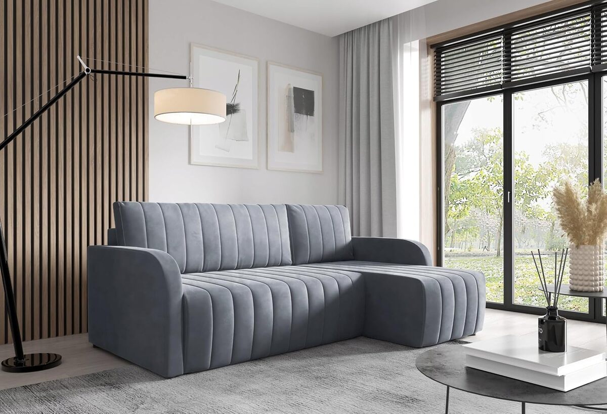 Test du canapé d'angle Likma Otto : moderne et convertible avec espace de rangement