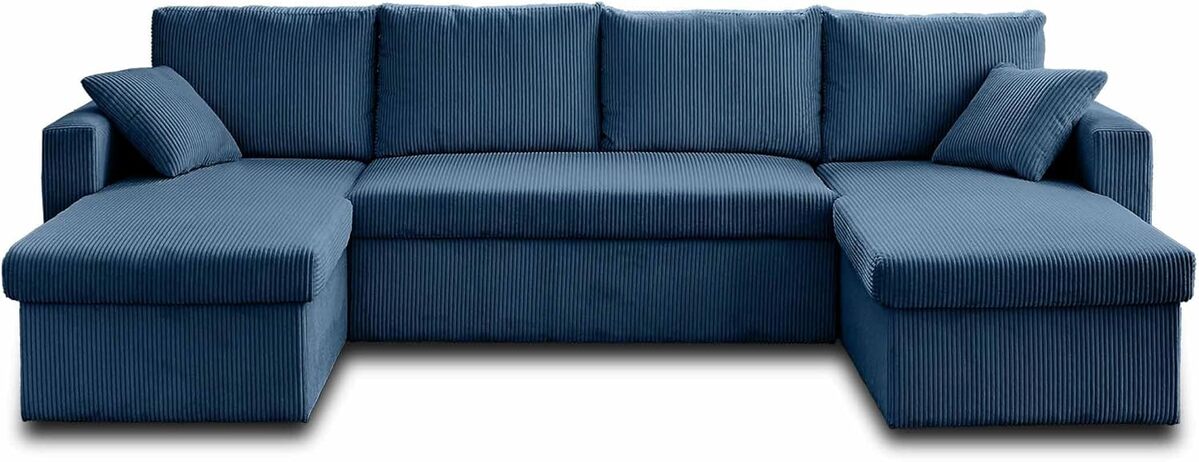 Avis : canapé panoramique Cyrus bleu 7 places de Bestmobilier