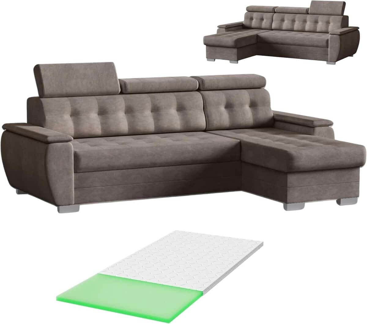 Test : canapé d'angle convertible Robin Inspire Tosaro 240x165x87 cm