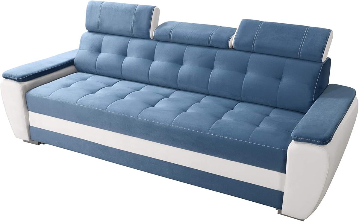 Test du canapé convertible Robin Diana : confort et modernité en bleu