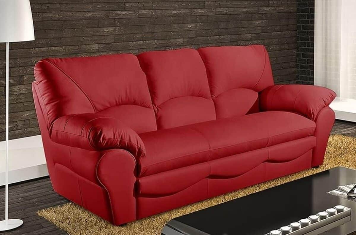 Test : vENESETTI canapé convertible cuir italien rouge foncé