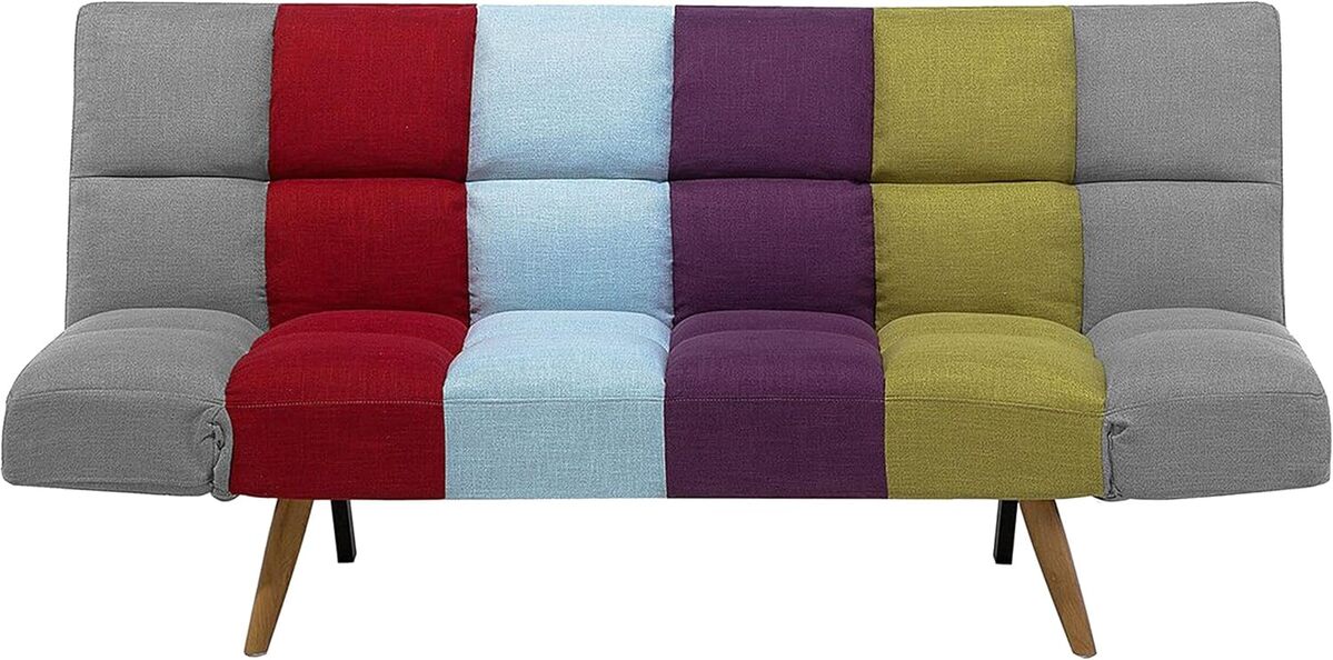 Test : beliani canapé clic-clac 3 places multicolore - confort scandinave moderne