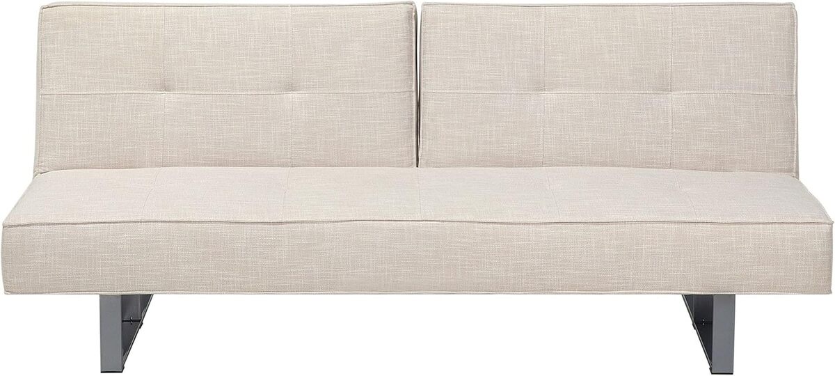 Test du canapé-lit Beliani : clic-clac beige scandinave pour 3 personnes