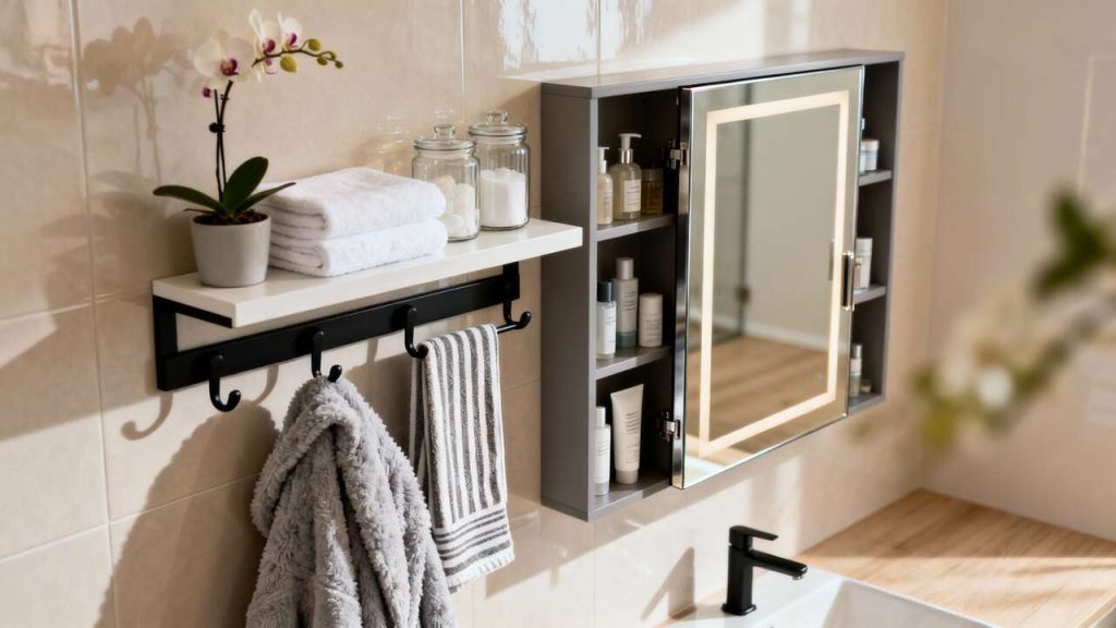 10 idées de rangements muraux pour salle de bain