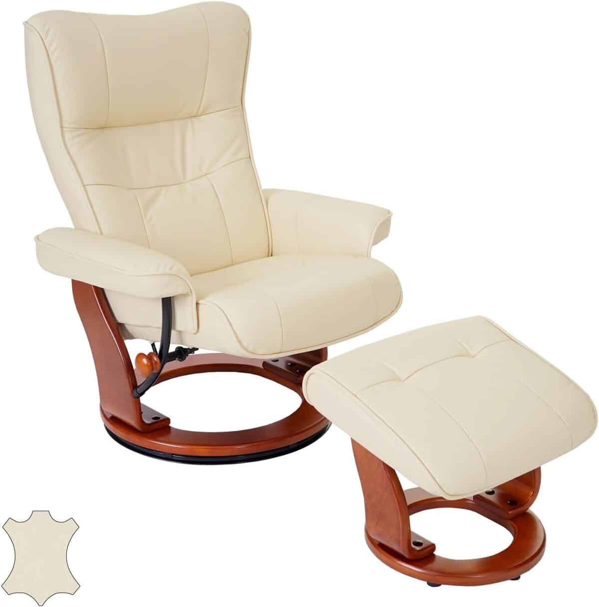 Test du fauteuil relax Robas Lund Montreal en cuir crême