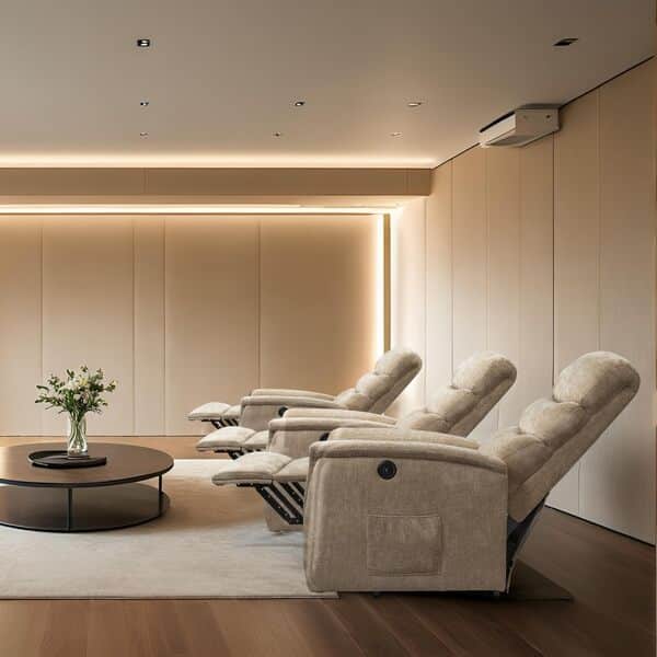 FLEXISPOT Fauteuil Releveur Électrique Chauffant et Massant avec USB + Plaid Doux Offert, Fauteuil Relax Inclinable 110°–140° avec Aide au Redressement (Beige)