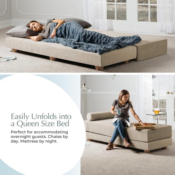 Jaxx Alon Matelas en mousse visco-élastique pliable pour lit Queen size Chenille Queen turquoise