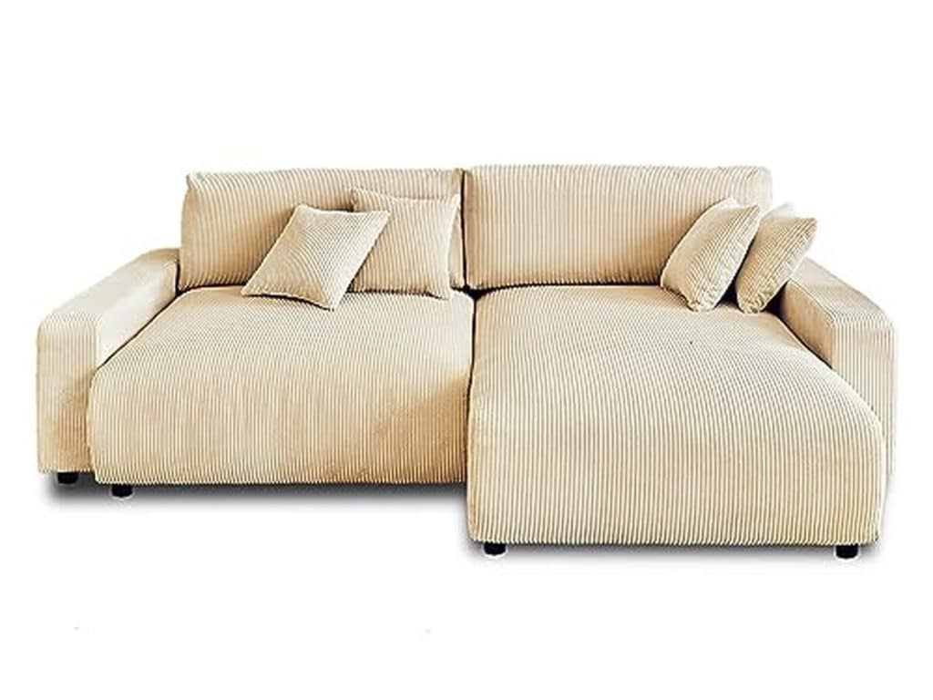 Avis : canapé convertible Lisa Design en velours côtelé Pivoine