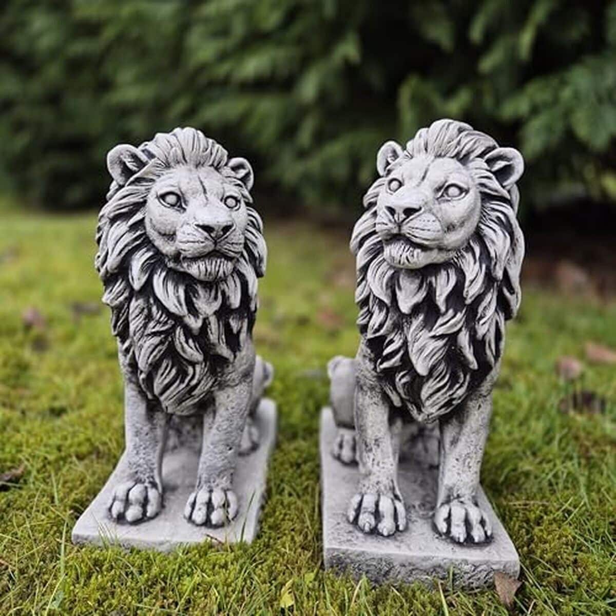 Avis : statues de lions FABRIQ, élégance robuste pour le jardin