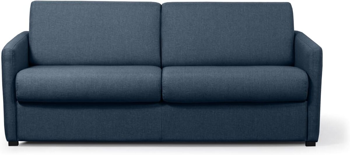 Test : canapé convertible LOUNGITUDE Agathe, 3 places, bleu foncé