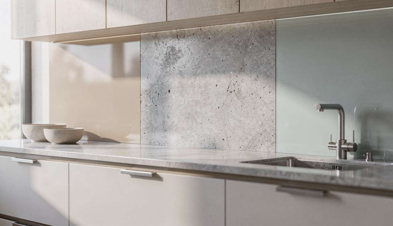 Les mat&eacute;riaux modernes pour une cr&eacute;dence : stratifi&eacute;, b&eacute;ton cir&eacute; et r&eacute;sine