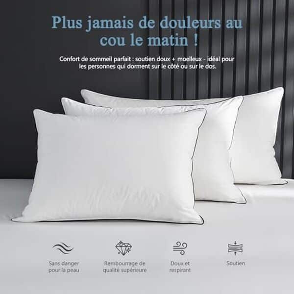 Découverte de l'oreiller KUSNUG 60x60 : confort, qualité et fermeté du duvet analysés pour un sommeil optimal