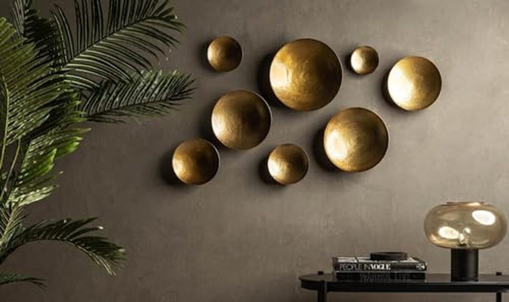 Avis sur les décorations murales VIDI : élégance dorée en 8 pièces
