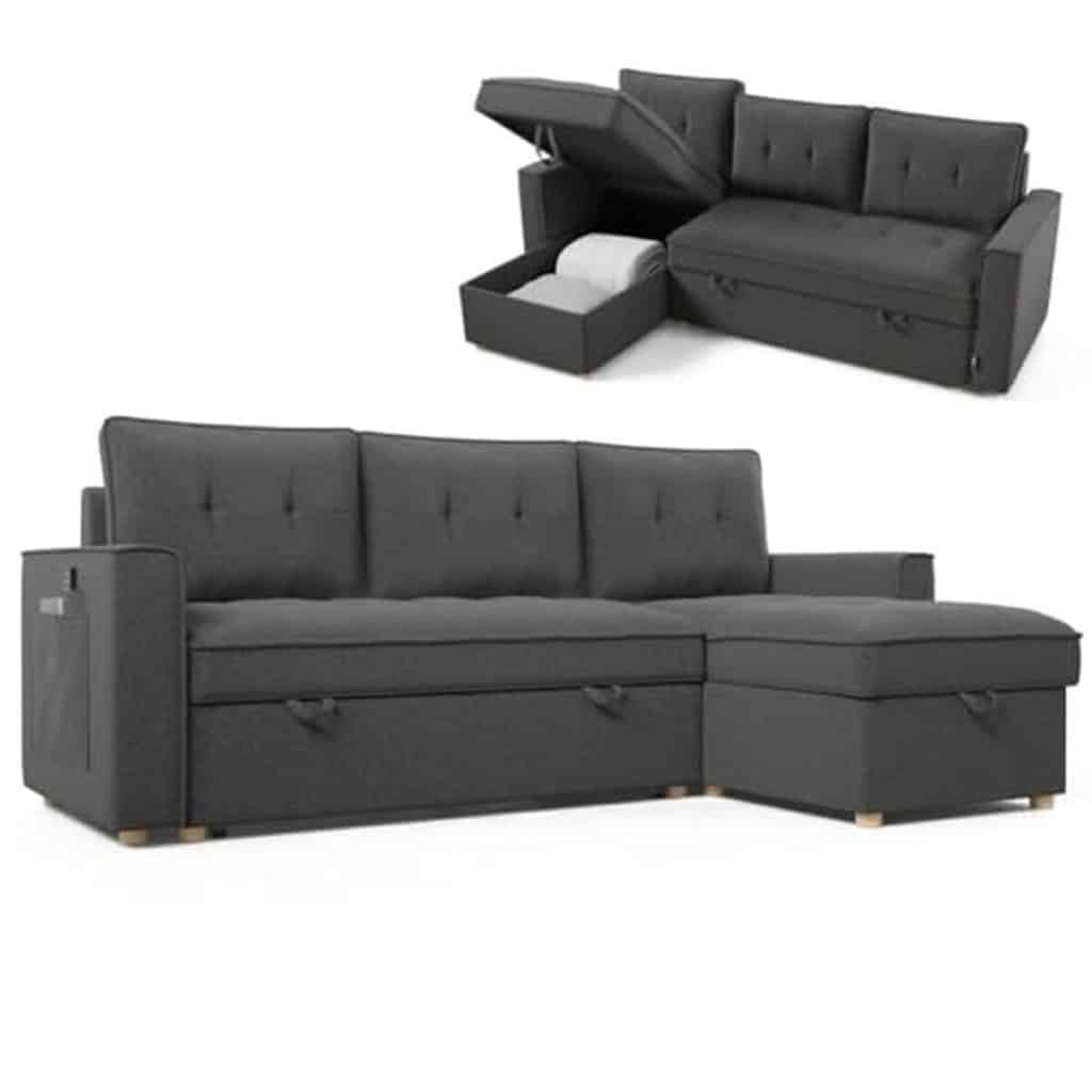 Test : canapé lit d'angle Nalui Haven avec coffre et poches