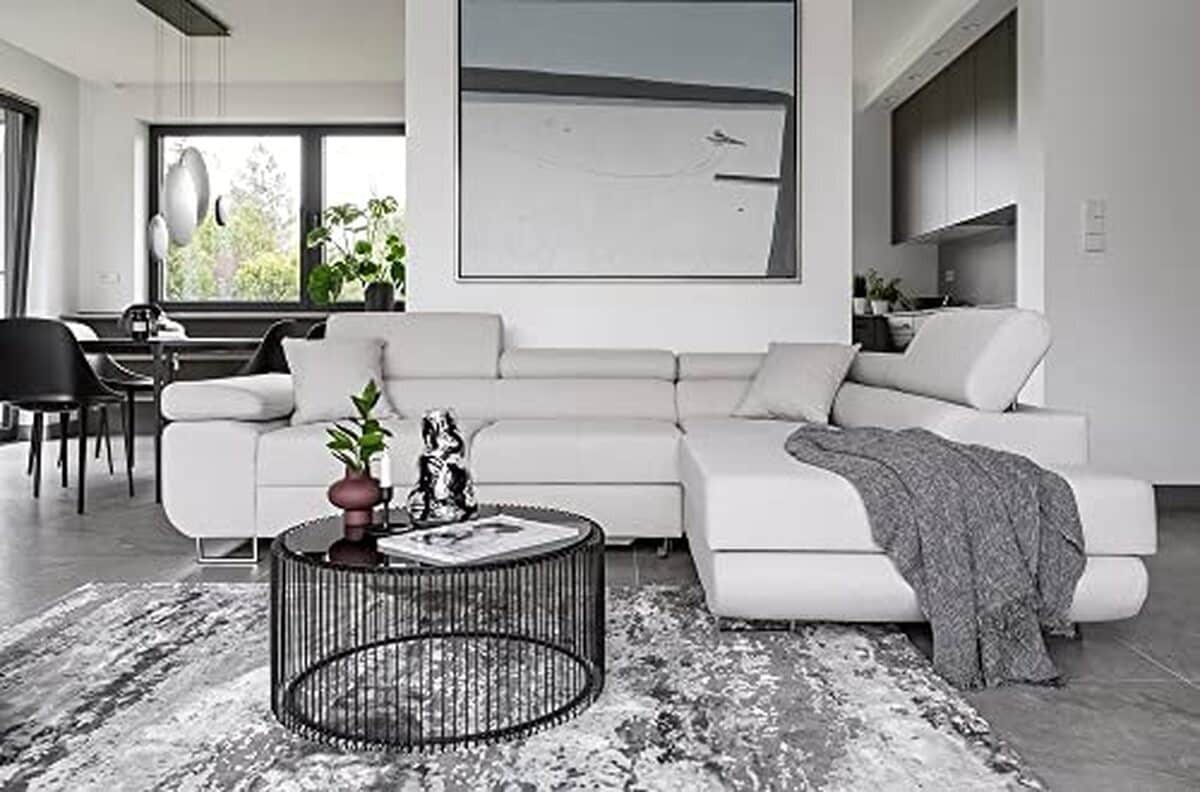 Test du canapé d'angle convertible VENESETTI Annecy 5 places ivoire