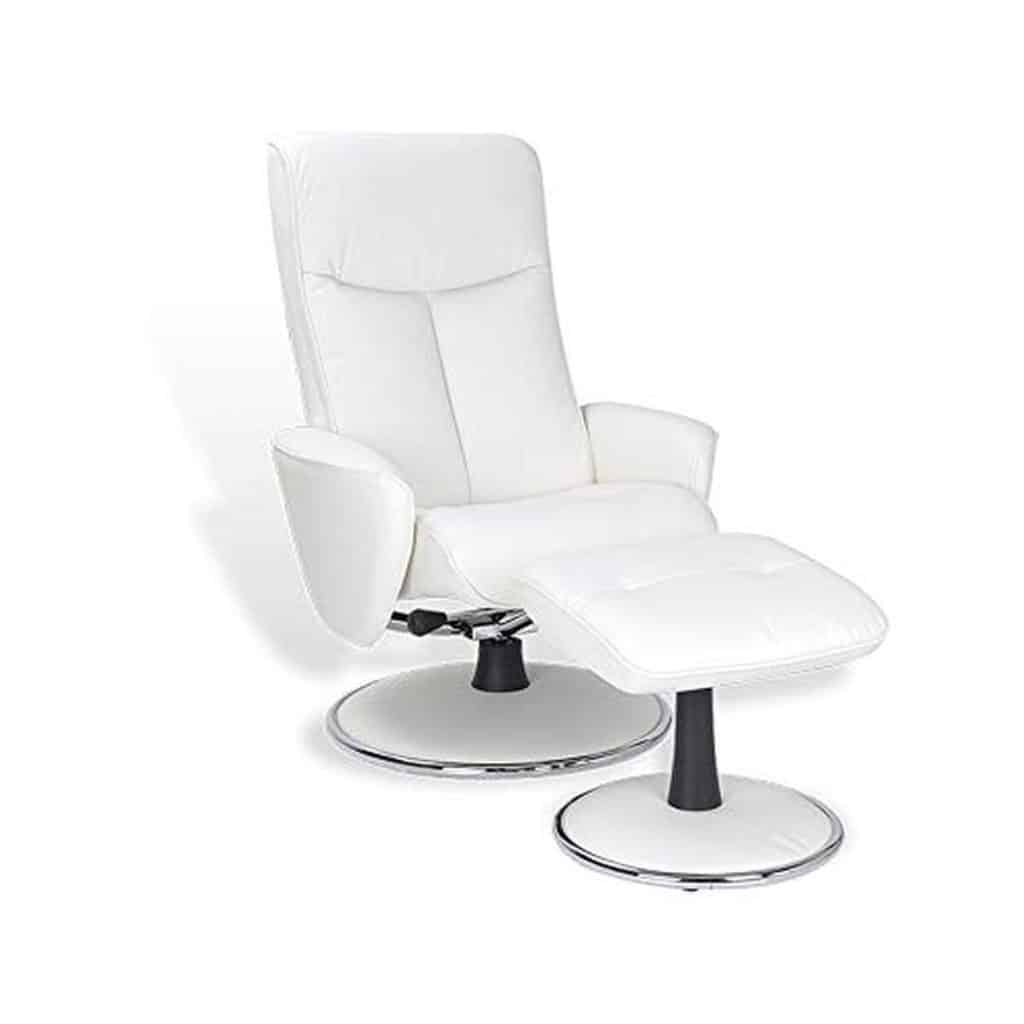 Test du fauteuil de relaxation Nephos : design et confort en cuir blanc
