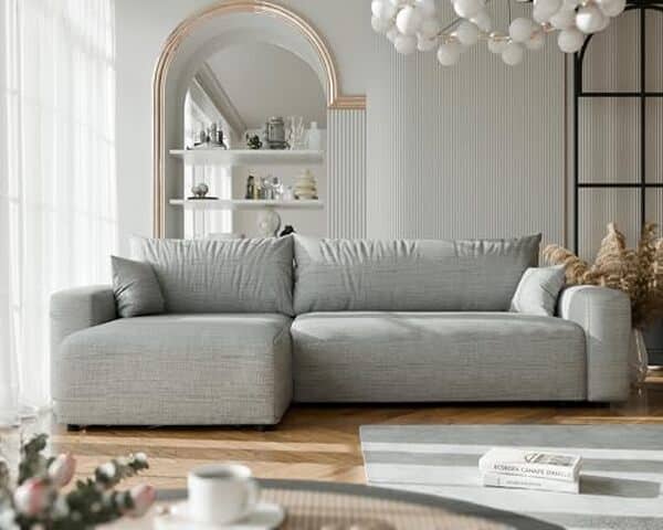 Découvrez notre test détaillé du canapé d'angle GREKPOL convertible avec rangement, design moderne et solutions pratiques pour gagner de l'espace dans votre salon.