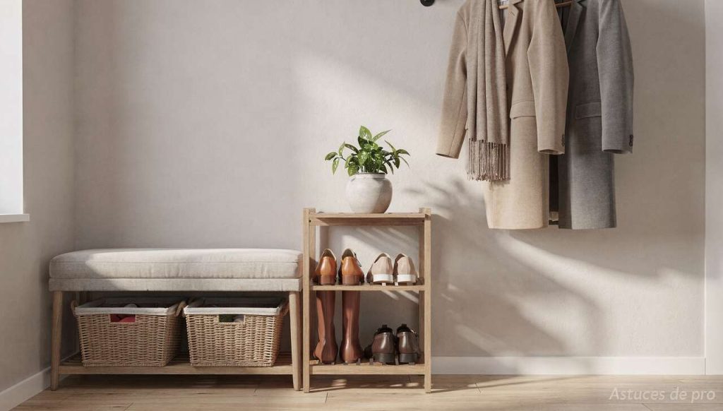 Optimiser le rangement de l'entrée : astuces de pro pour maximiser l'espace