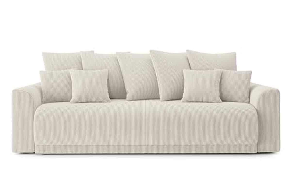 Avis sur le canapé Nova de baïta : 3 places en velours côtelé beige