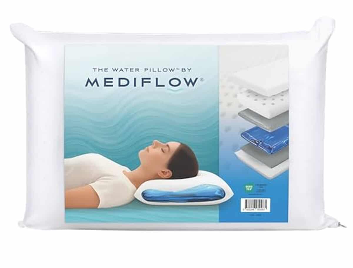 Test de l'oreiller Mediflow à eau et mousse à mémoire