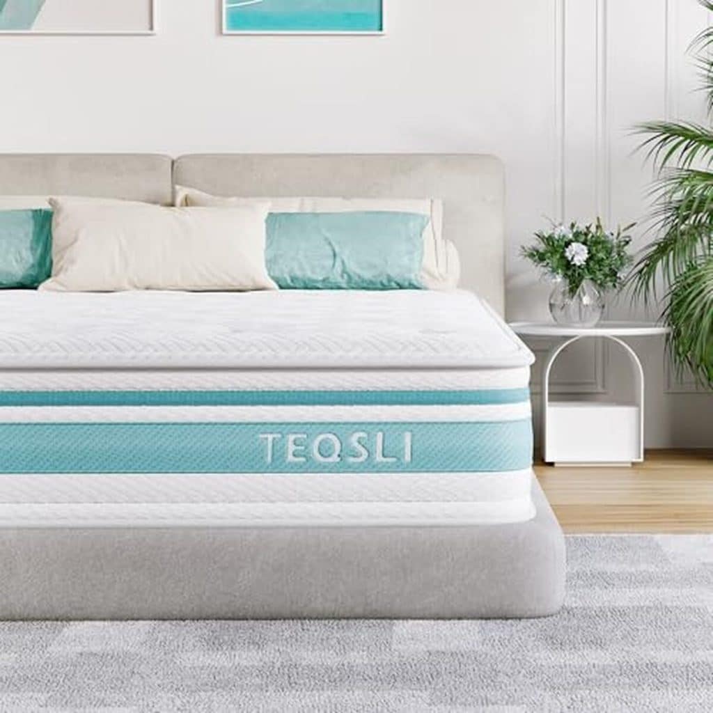 Test du matelas double hybride TeQsli à mémoire de forme : fermeté moyenne pour un confort optimal