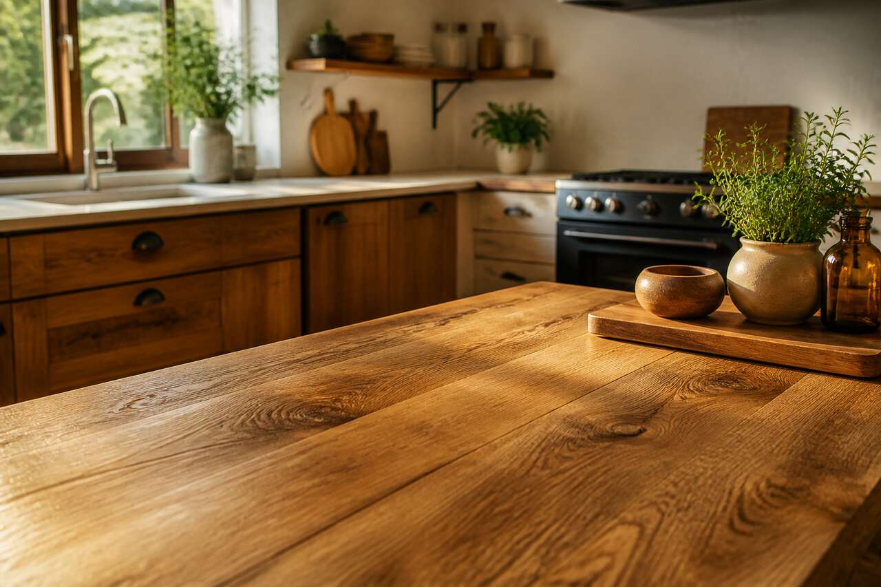 10 plans de travail en bois pour une cuisine chaleureuse