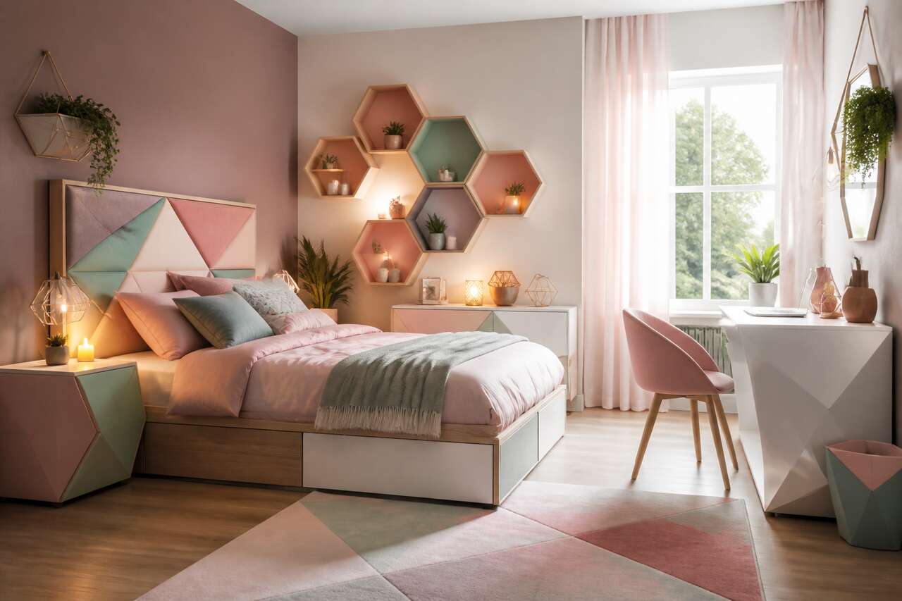 Intégrer des meubles aux formes géométriques