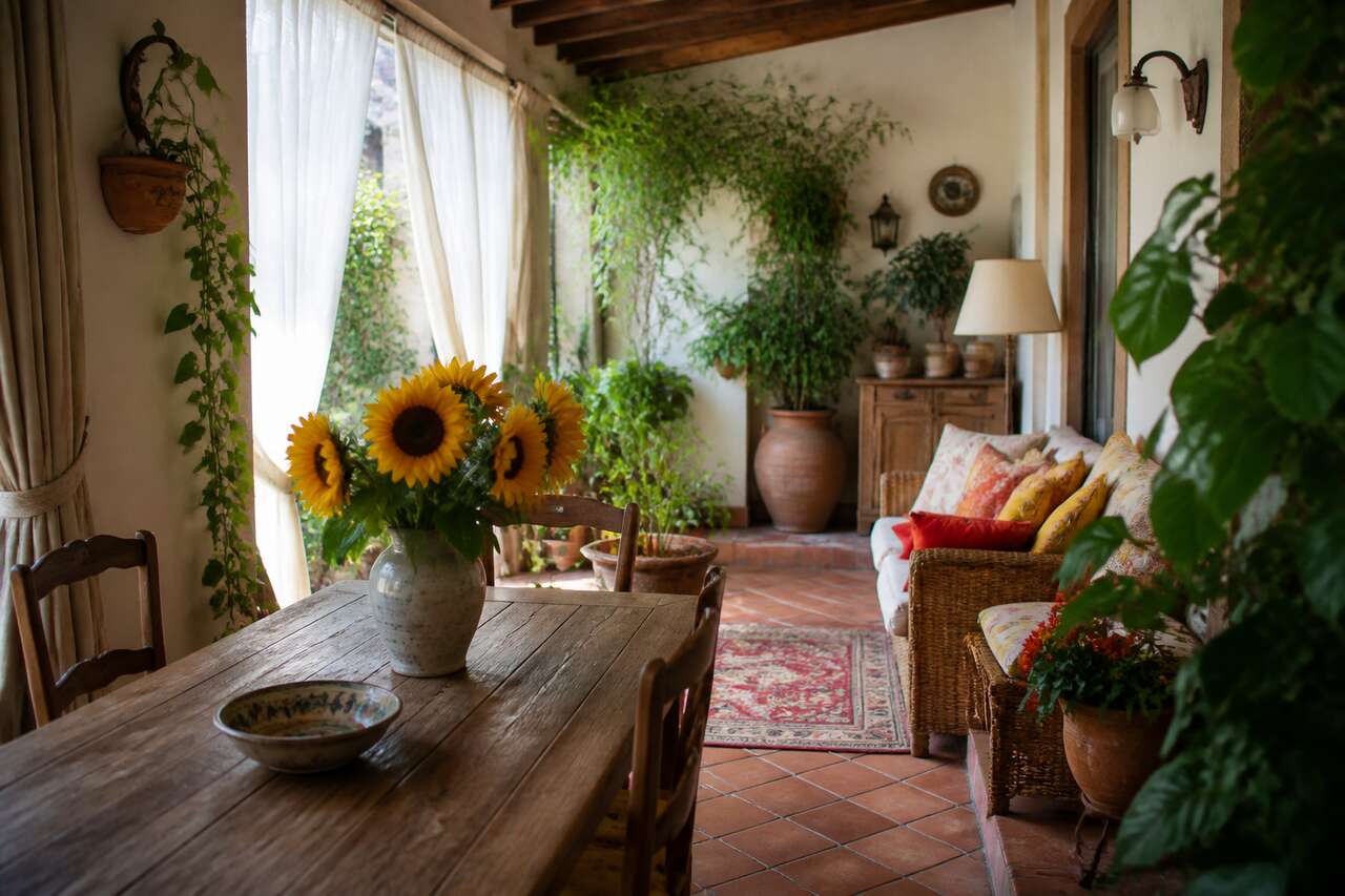 Ambiance patio : inspiration italienne intérieure