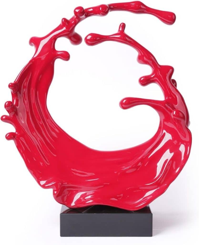 Avis : statue décorative Nenbolec vagues de mer en résine rouge