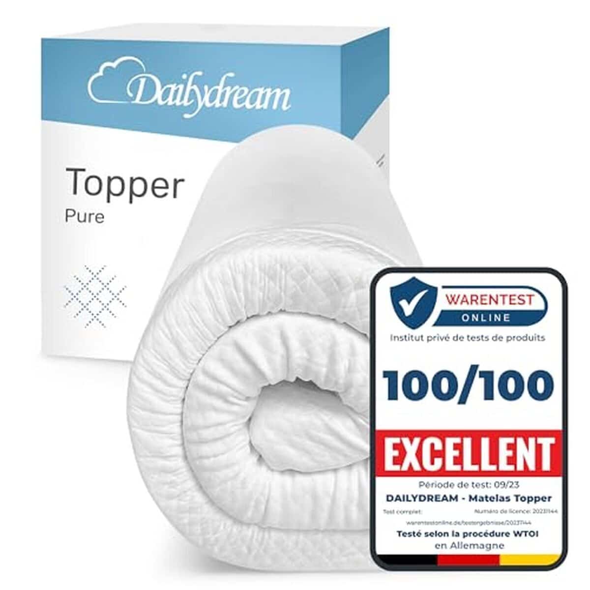 Test : dailydream surmatelas mémoire de forme 5 cm, modèle M 200x200 cm