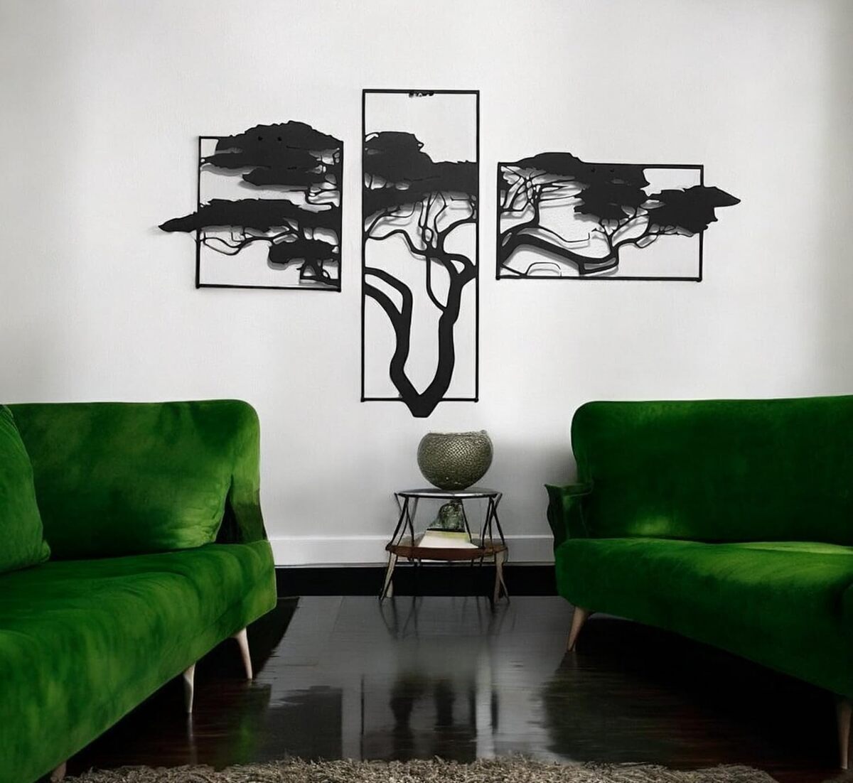 Avis sur l'arbre de vie mural Accasia de Tubibu : design moderne en métal noir