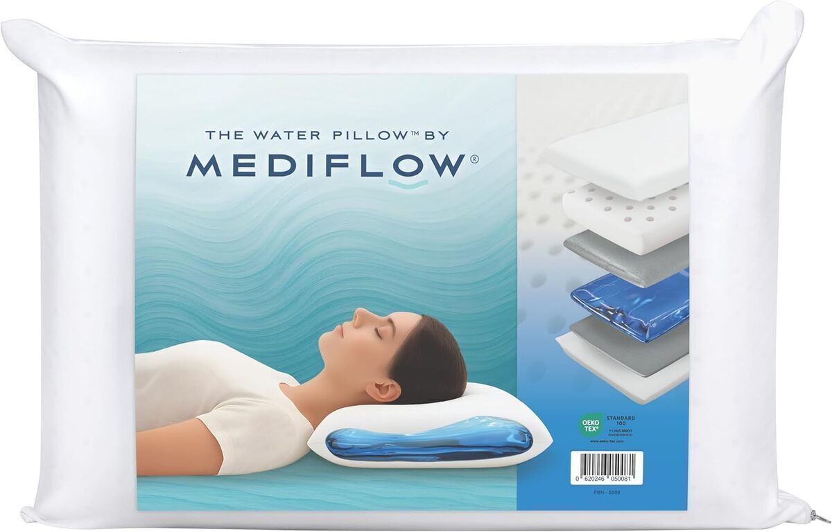 Test de l'oreiller Mediflow à eau et mousse à mémoire
