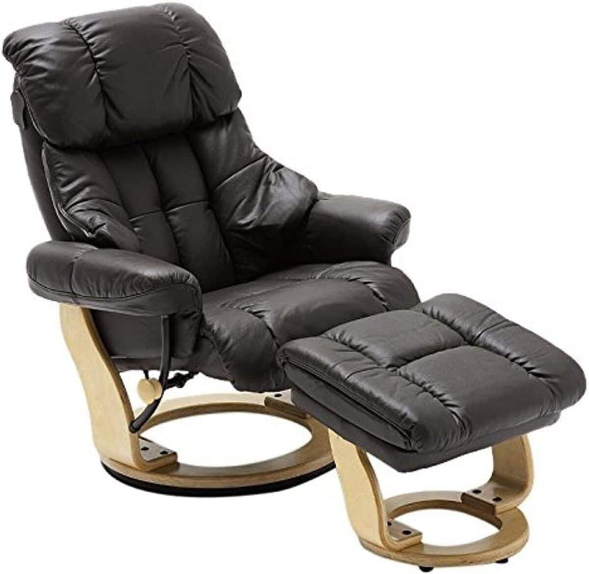 Test : fauteuil relaxation Robas Lund 130 kg cuir marron