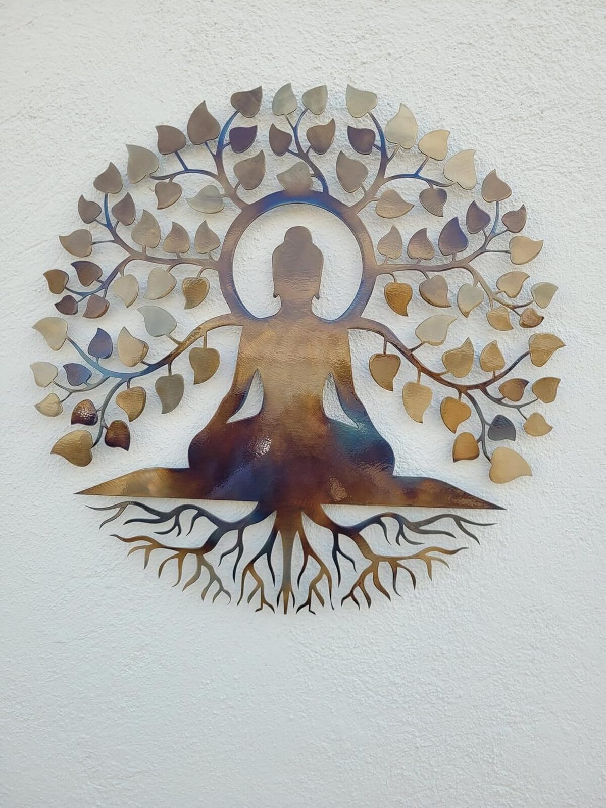 Avis sur la déco murale métal : bouddha & arbre de vie 90 cm