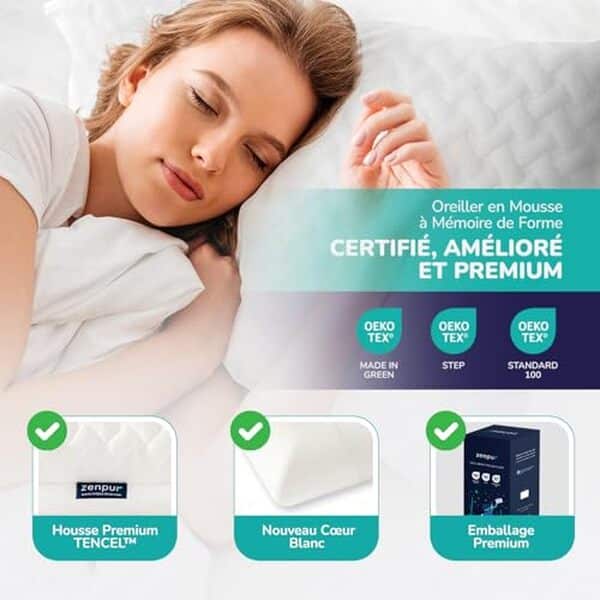 Découvrez nos avis détaillés sur les oreillers ZenPur mémoire de forme 40x60 : confort, qualité et performance pour un meilleur sommeil.