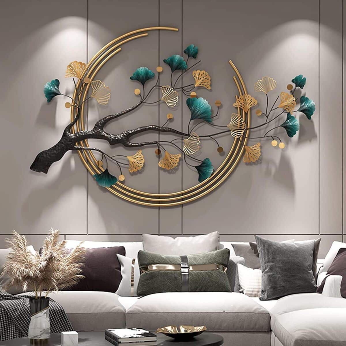 Avis sur la décoration murale en métal Ainydie : feuilles de vichy 3D