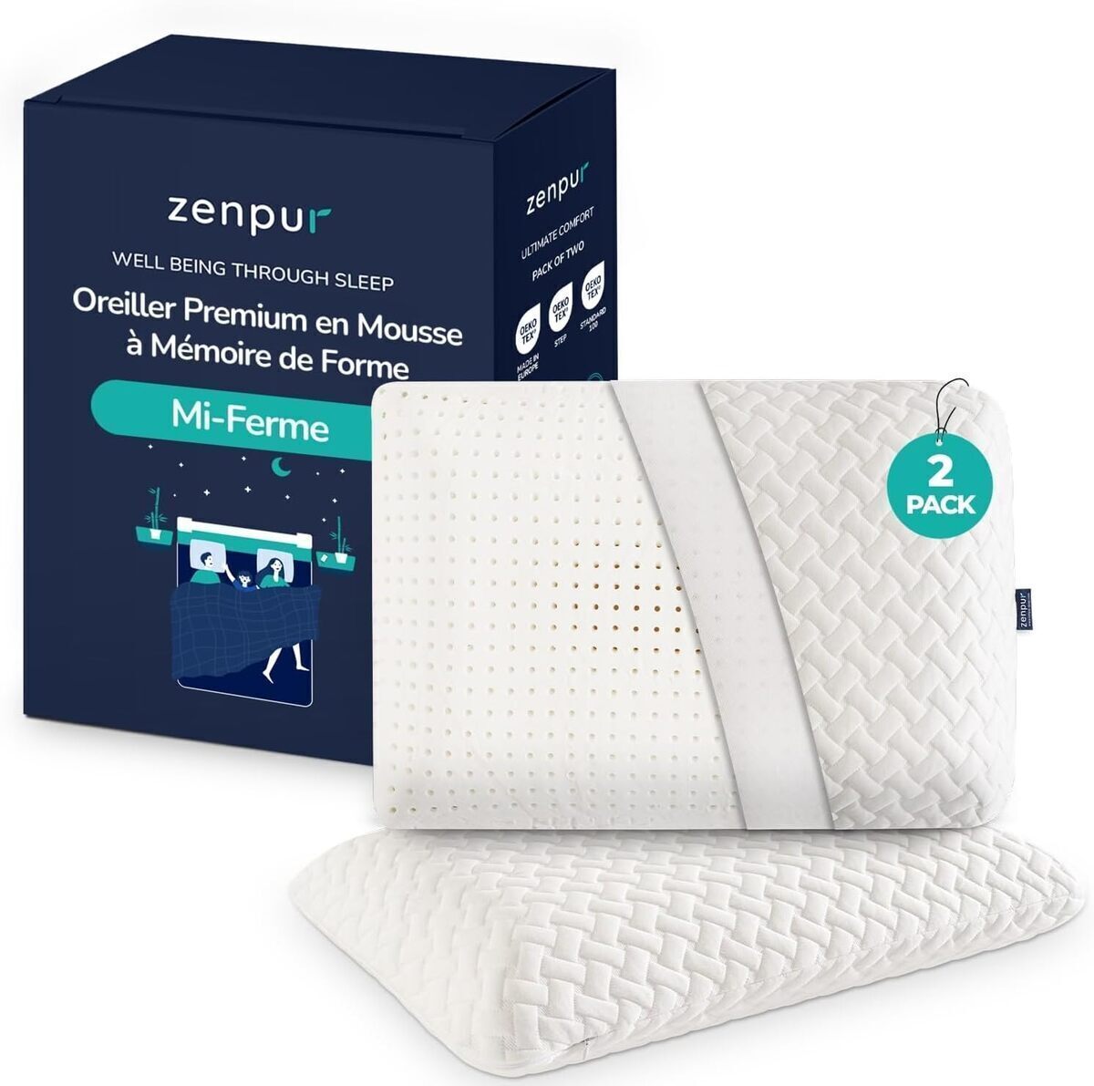 Avis sur les oreillers ZenPur mémoire de forme 40x60